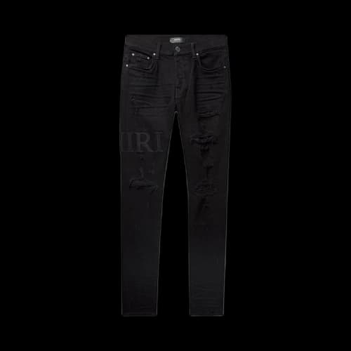 Amiri Serif Logo Jeans 'Black'