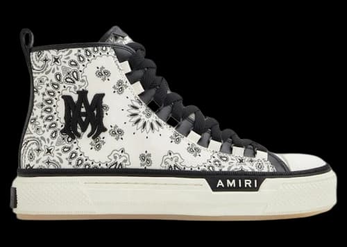 AMIRI M.A. Logo Court High Bandana White Black