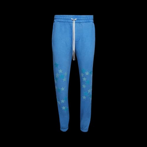 Amiri Pigment Spray Star Sweatpants 'Heather Carolina Blue'
