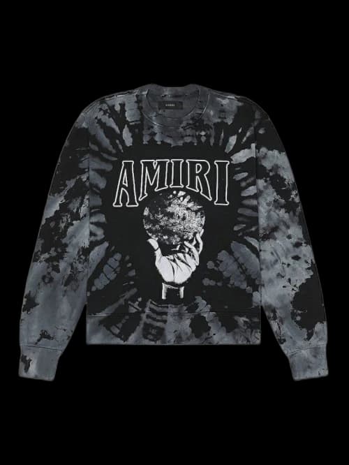 AMIRI Crystal Ball Tie-Dye Crewneck Black