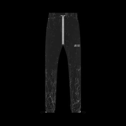 Amiri Cracked Dye Logo Sweatpants 'Black'