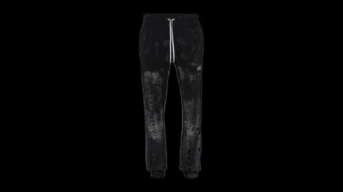 AMIRI Cracked Dye Logo Pants Black