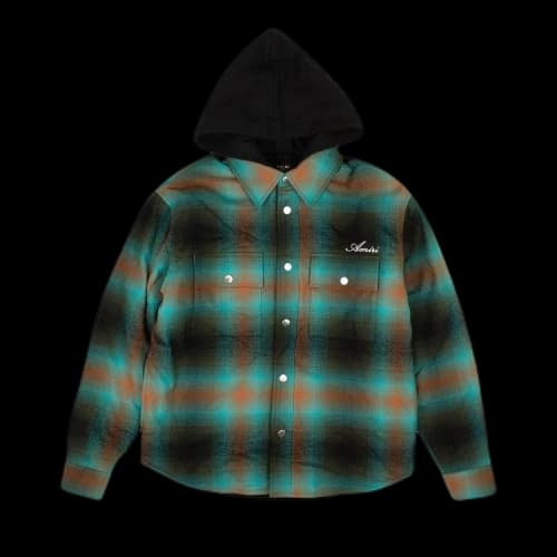 Amiri Padded Flannel Shirt 'Green'
