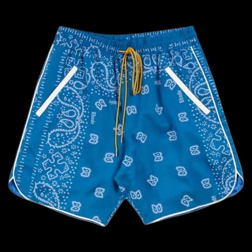 Rhude Bandana Track Shorts 'Blue/Creme'