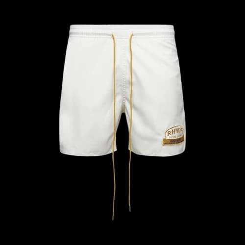 Rhude Moto Swim Trunks 'Cream'