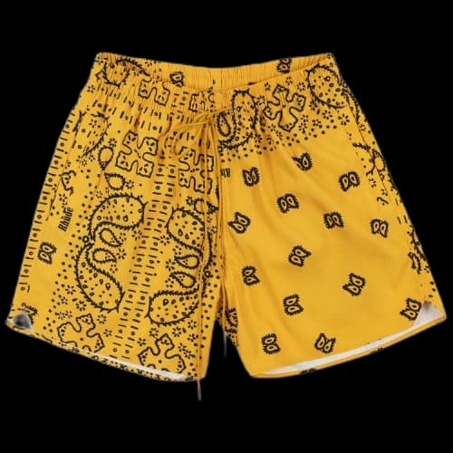 Rhude Signature Swim Trunks 'Mustard/Black'