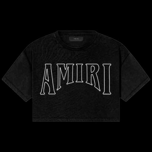 Amiri Sun Cropped Tee 'Black'