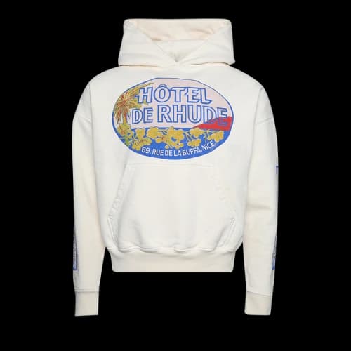 Rhude Hotel Hoodie 'Vintage White'