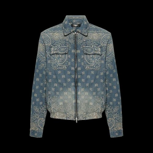 Amiri Bandana Jacquard Blouson 'Crafted Indigo'