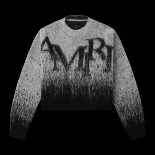 Amiri Staggered Gradiant Crewneck 'Grey'