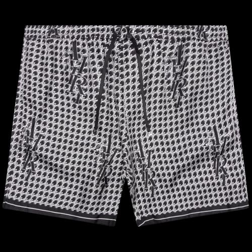 Amiri Staggered Houndstooth Silk Short 'Black'