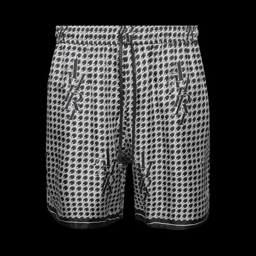 Amiri Staggard Houndstooth Silk Short 'Black'