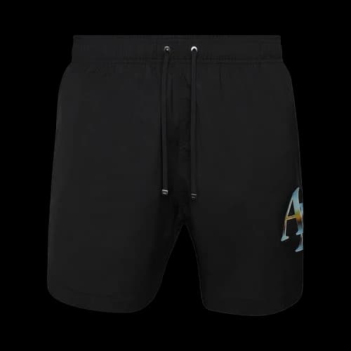 Amiri Staggered Chrome Swim Trunk 'Black'