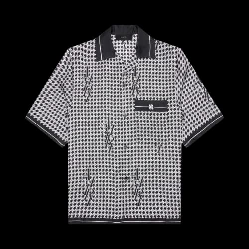 Amiri Houndstooth Bowling Shirt 'Black'