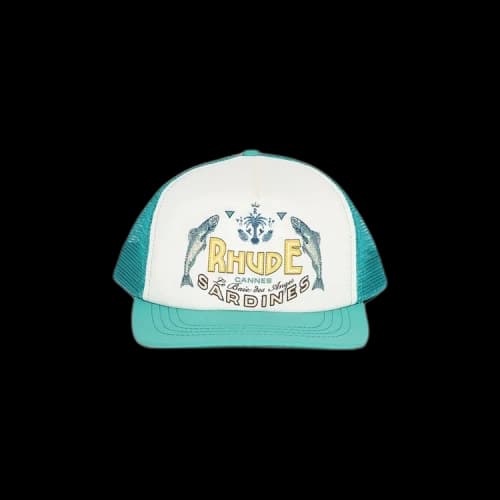 Rhude Sardines Trucker Hat 'Cream/Teal'