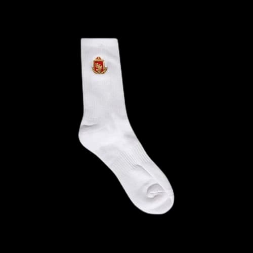 Rhude Embroidered Chevron Crest Sock 'White'