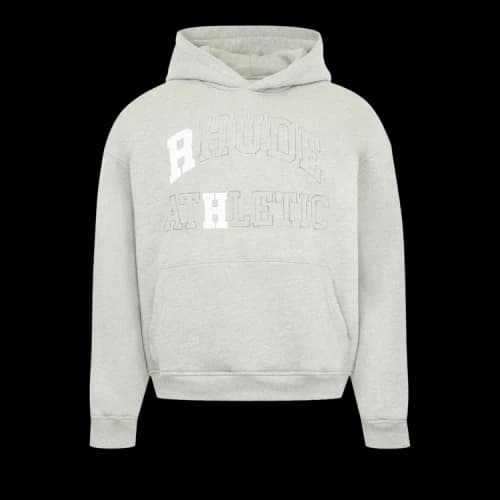 Rhude Athletic Hoodie 'Heather Grey/White'
