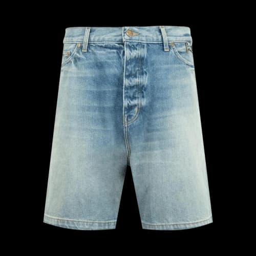 Rhude Boxy Traxedo Denim Short 'Isla Indigo'