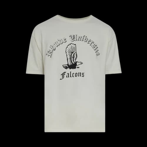Rhude Collegiate Falcons Tee 'Vintage White/Black/Green'