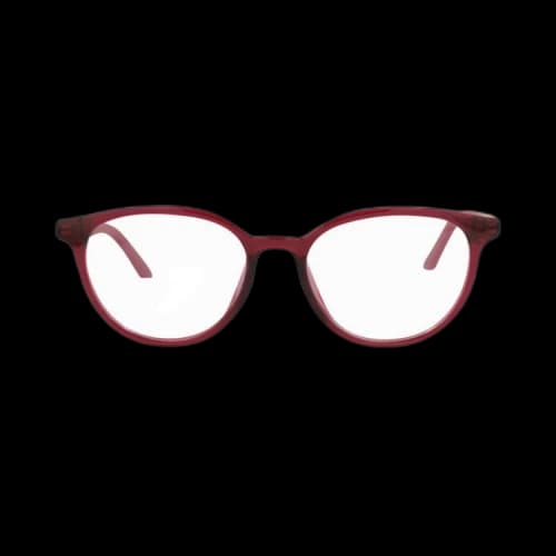Puma Round Optical Glasses 'Burgundy/Transparent'