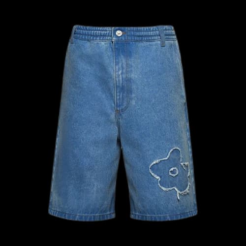 Marni Patch Denim Shorts 'Cobalt'