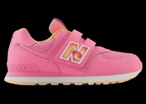 New Balance 574 Hook and Loop Signal Pink Clementine Tie-Dye (PS)
