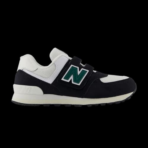 New Balance 574 Hook & Loop Little Kid Wide 'Black Marsh Green'