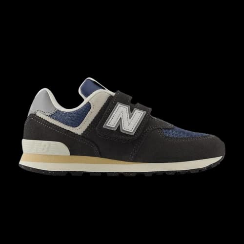 New Balance 574 Little Kid Wide 'Black Cement Slate Grey'
