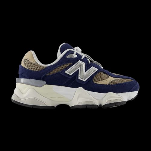 New Balance 9060 Bungee Lace Little Kid Wide 'Navy Mushroom'