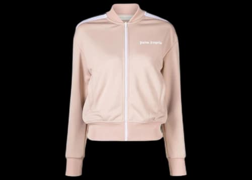 Palm Angels Logo Print Bomber Jacket Pink