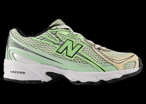 New Balance 740 Bungee Lace Mint Flash Ash Wood Lab Green (PS)