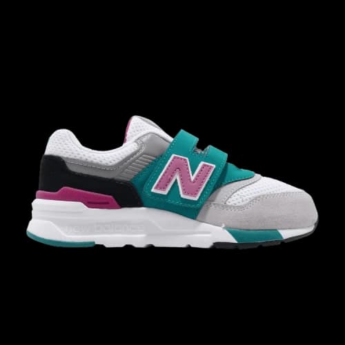 New Balance 997 Wide Kids 'White Grey Green Fuchsia'