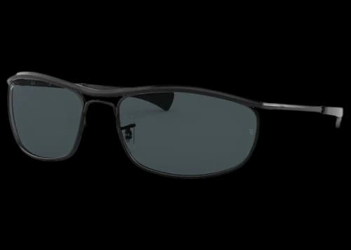 Ray-Ban Olympian Sunglasses Polished Black/Blue (RB3119)
