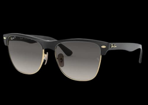 Ray-Ban Clubmaster Oversized Sunglasses Gloss Black/Grey Gradient (RB4175)