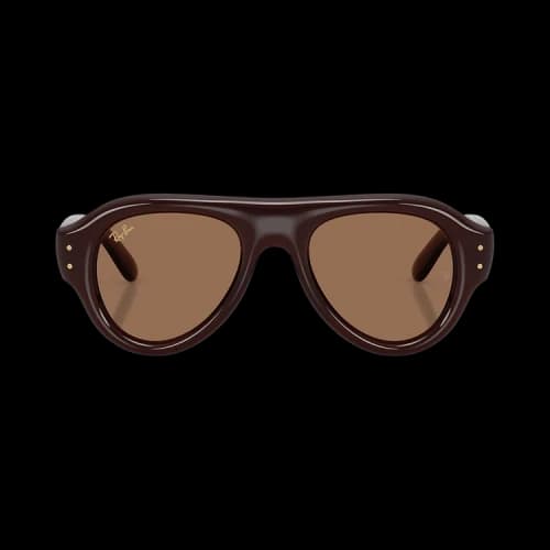 Ray-Ban x A$AP Rocky Flacko Aviator Puffer 'Transparent Brown/Dark Brown'