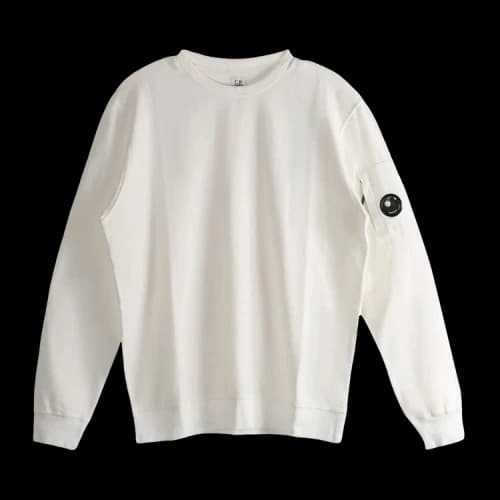 C.P. Company Fleece Crewneck Gauze White