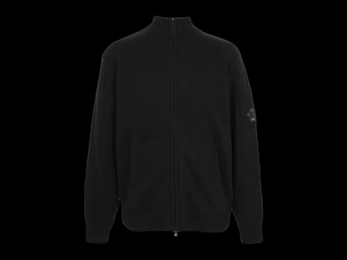 C.P. Company Zip Up Cardigan Black