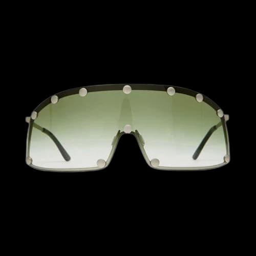 Rick Owens DRKSHDW Shielding Sunglasses 'Silver Temple/Bosco Degradel'