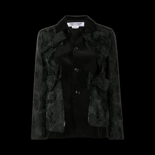 Comme des Garçons Jacquard Bow Tie Jacket 'Black'
