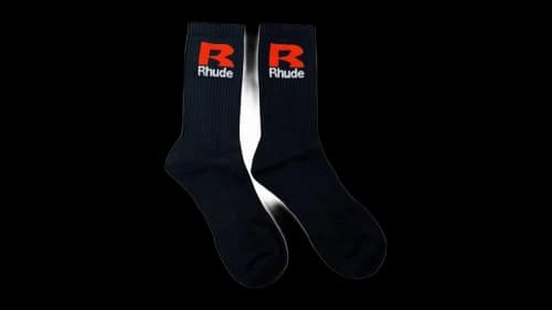 Rhude R Sock Black/Orange