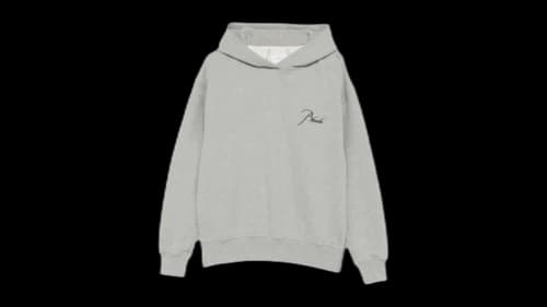 Rhude Classique Side Zip Pullover Hoodie Grey