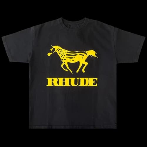 Rhude Dinero Tee 'Vintage Black/Yellow'