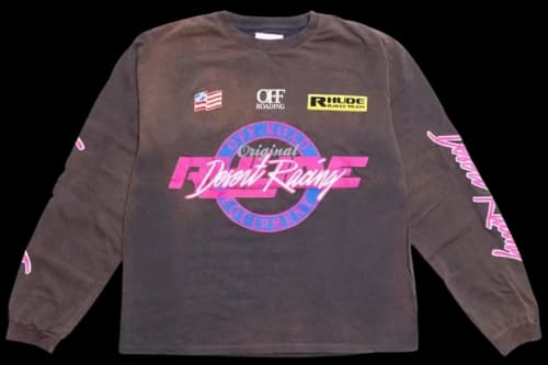 Rhude Desert Racing LS Tee Grey