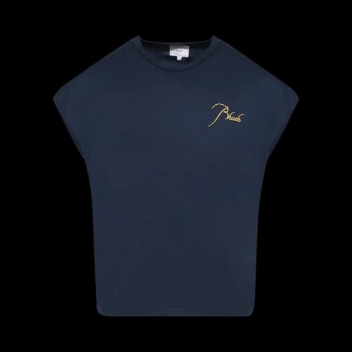 Rhude Classique Cutoff Sleeve Top 'Navy'