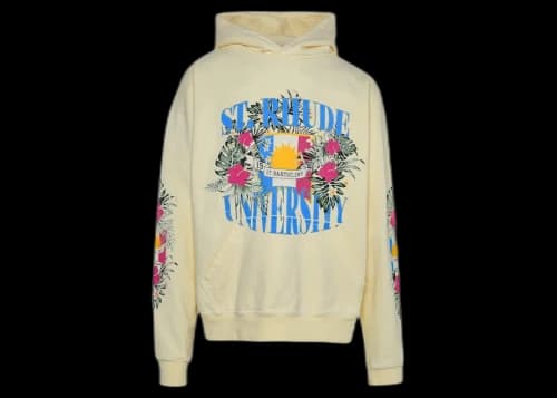 Rhude University Hoodie Cream