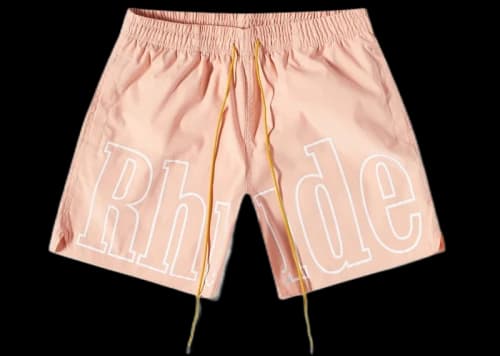 Rhude Logo Swim Trunk Salmon Pink