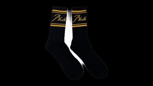 Rhude Script Logo Sock Black/White