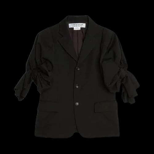 Comme des Garçons Twisted Gabardine Short-Sleeve Blazer 'Black'