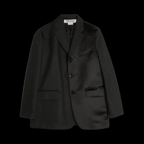 Comme des Garçons Stripe Asymmetric Jacket 'Black'