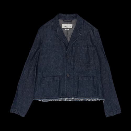 Lanvin Patch Pocket Denim Jacket 'Navy Blue'